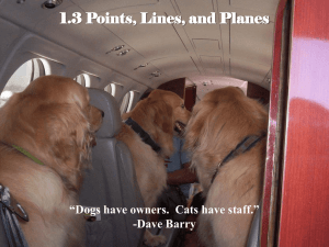 1.3 Points, Lines, and Planes -Dave Barry