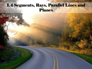 1.4 Segments, Rays, Parallel Lines and Planes challenges.”