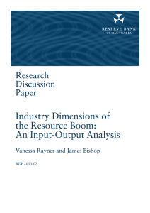 Industry Dimensions of the Resource Boom: An Input-Output Analysis Research