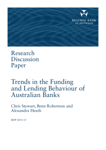 Trends in the Funding and Lending Behaviour of Australian Banks Research