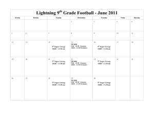 Lightning 9 Grade Football - June 2011 th