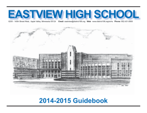 EASTVIEW HIGH SCHOOL 2014-2015 Guidebook Email: est. 1997