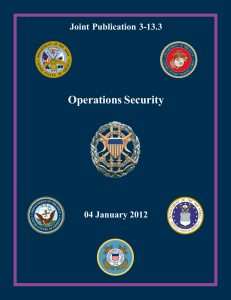 Operations Security Joint Publication 3-13.3 04 January 2012