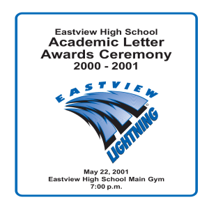 Academic Letter Awards Ceremony 2000 - 2001 Eastview High School