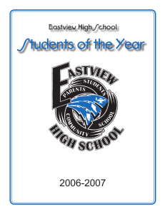 Students of the Year 2006-2007 Eastview High School