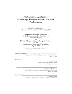 Probabilistic Analysis of Multistage Interconnection Network Performance