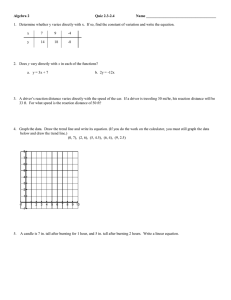Algebra 2  Quiz 2.3-2.4 Name _____________________________________