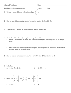 Algebra 2 Final Exam Name: ____________________________________  Final Review – Procedural Questions
