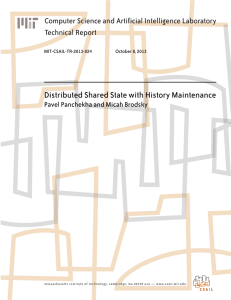 Distributed Shared State with History Maintenance Technical Report