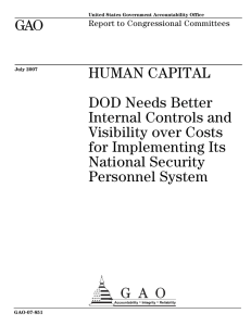 GAO HUMAN CAPITAL DOD Needs Better Internal Controls and