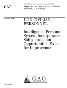 GAO DOD CIVILIAN PERSONNEL Intelligence Personnel