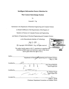 Intelligent Information  Source  Selection  for