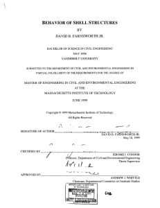 V BEHAVIOR  OF SHELL STRUCTURES DAVID BY