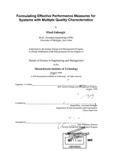 Formulating  Effective  Performance  Measures  for Ebad Jahangir