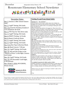 Rosemount Elementary School Newsletter  December 2013