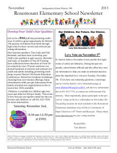 Rosemount Elementary School Newsletter  November 2013