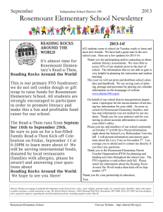 Rosemount Elementary School Newsletter  September 2013