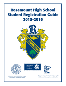 Rosemount High School Student Registration Guide 2015-2016