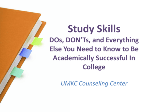 Study Skills DOs, DON’Ts, and Everything Academically Successful In