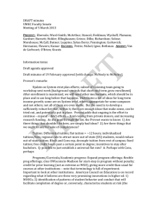 DRAFT minutes UMKC Faculty Senate Meeting of 5 March 2013