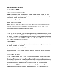 Faculty Senate Minutes – APPROVED Tuesday September 21, 2010 Present: