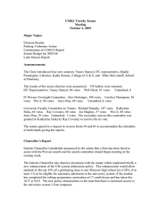UMKC Faculty Senate Meeting October 4, 2005
