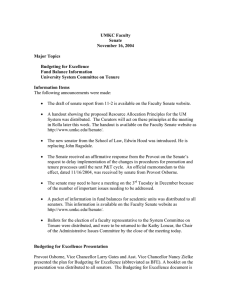 UMKC Faculty Senate November 16, 2004