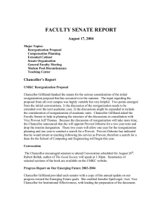 FACULTY SENATE REPORT August 17, 2004