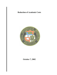 Reduction of Academic Costs October 7, 2002