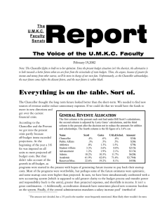 Report The Voice of the U.M.K.C. Faculty T h e U.M.K.C.