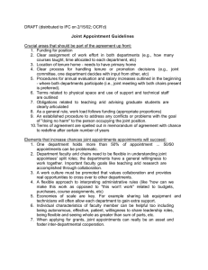 DRAFT (distributed to IFC on 2/15/02; OCR’d)  Joint Appointment Guidelines