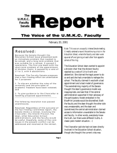 Resolved: The U.M.K.C. Faculty