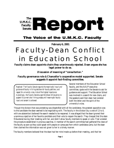 Faculty-Dean Conflict in Education School