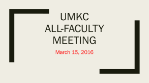 UMKC ALL-FACULTY MEETING March 15, 2016