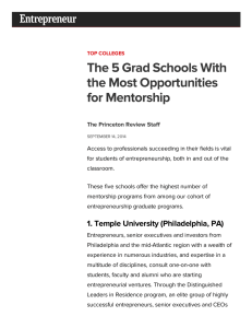 The 5 Grad Schools With the Most Opportunities for Mentorship