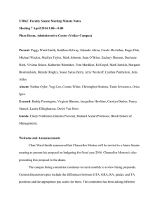 UMKC Faculty Senate Meeting Minute Notes Meeting 7 April 2014 3:00—5:00