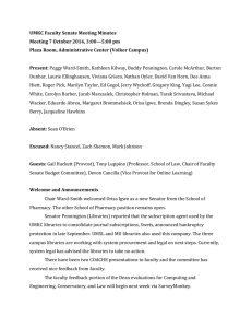UMKC Faculty Senate Meeting Minutes Meeting 7 October 2014, 3:00—5:00 pm