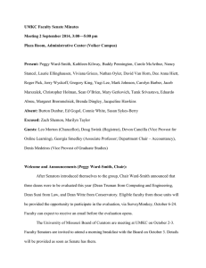 UMKC Faculty Senate Minutes Meeting 2 September 2014, 3:00—5:00 pm