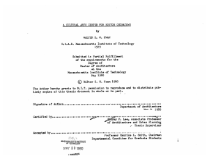 B.S.A.D. 1979 The Author hereby grants to  M.I.T. permission to ... licly copies of this thesis document in whole or in...