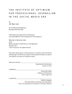 THE INSTITUTE OF OPTIMISM FOR PROFESSIONAL JOURNALISM