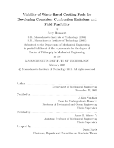 Viability of Waste-Based Cooking Fuels for Developing Countries: Combustion Emissions and