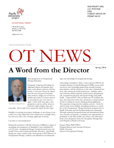 OT NEWS A Word from the Director