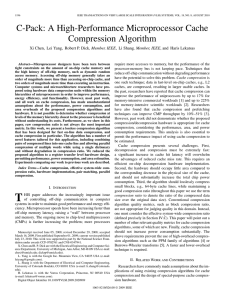 C-Pack: A High-Performance Microprocessor Cache Compression Algorithm , Member, IEEE