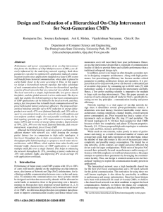 Design and Evaluation of a Hierarchical On-Chip Interconnect for Next-Generation CMPs