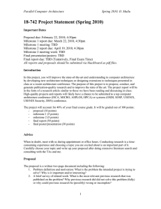 18-742 Project Statement (Spring 2010)