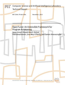 OpenTuner: An Extensible Framework for Program Autotuning Technical Report