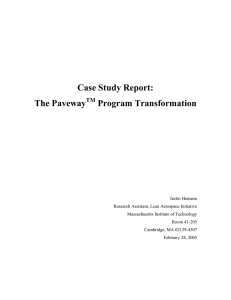 Case Study Report: The Paveway Program Transformation TM