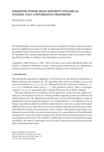 WEIGHTED POWER MEAN DISCRETE DYNAMICAL SYSTEMS: FAST CONVERGENCE PROPERTIES