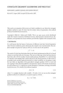 CONJUGATE GRADIENT ALGORITHM AND FRACTALS