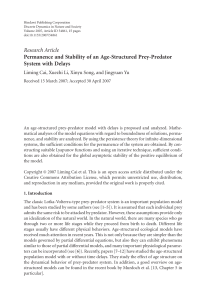 Hindawi Publishing Corporation Discrete Dynamics in Nature and Society pages